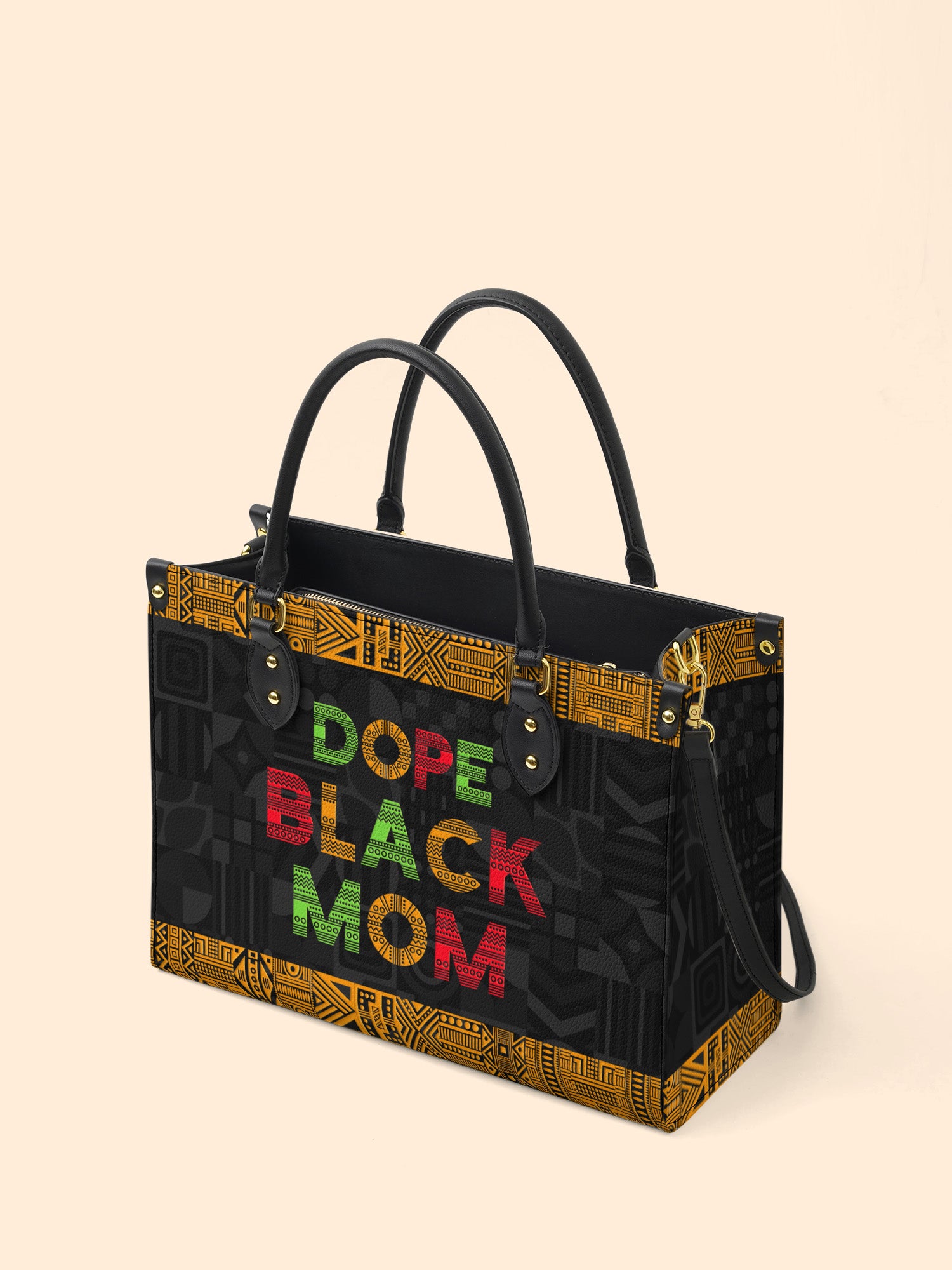 DOPE BLACK MOM Juneteenth Premium Leather Handbag QR0XD1033