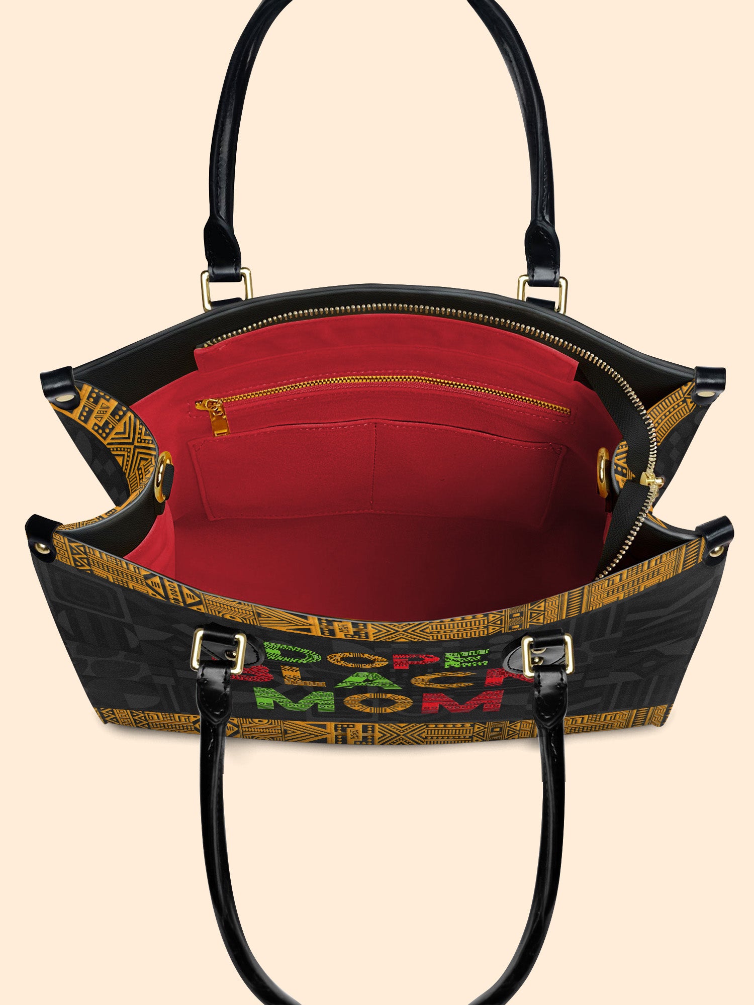 DOPE BLACK MOM Juneteenth Premium Leather Handbag QR0XD1033