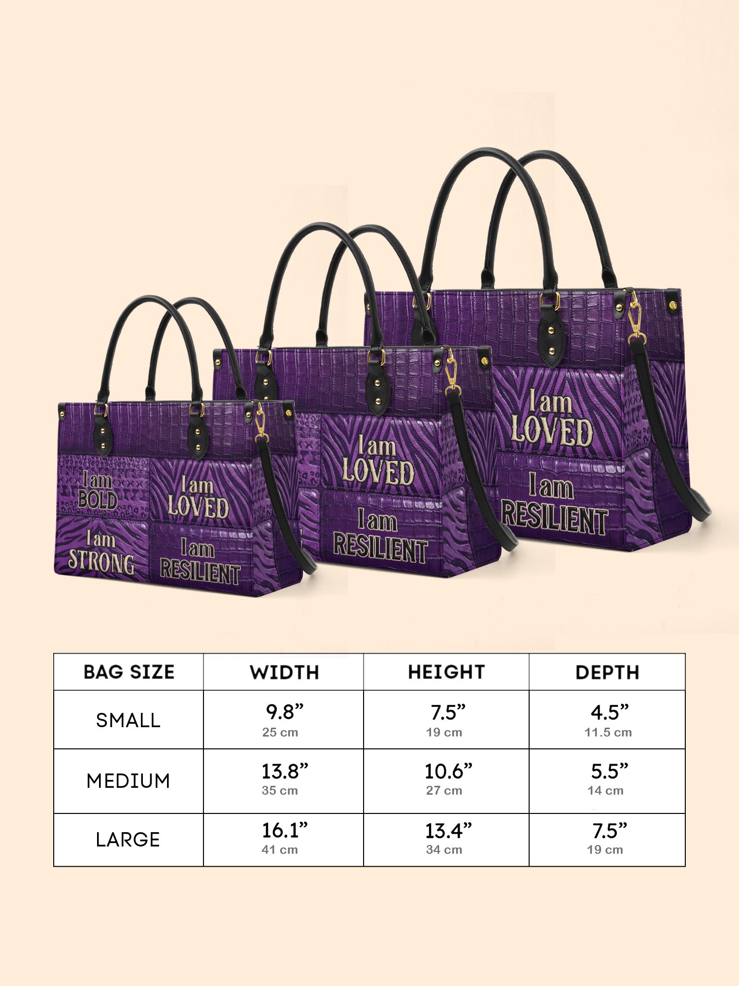 Resilient Spirit Premium Leather Handbag QR0XD1049