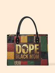 Dope Black Mom Heritage Premium Leather Handbag QR0TV271