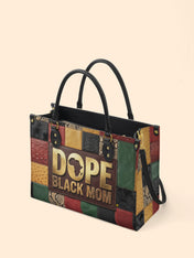 Dope Black Mom Heritage Premium Leather Handbag QR0TV271