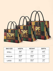 Dope Black Mom Heritage Premium Leather Handbag QR0TV271