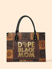 Dope Black Mom Power Premium Leather Handbag QR0TV270