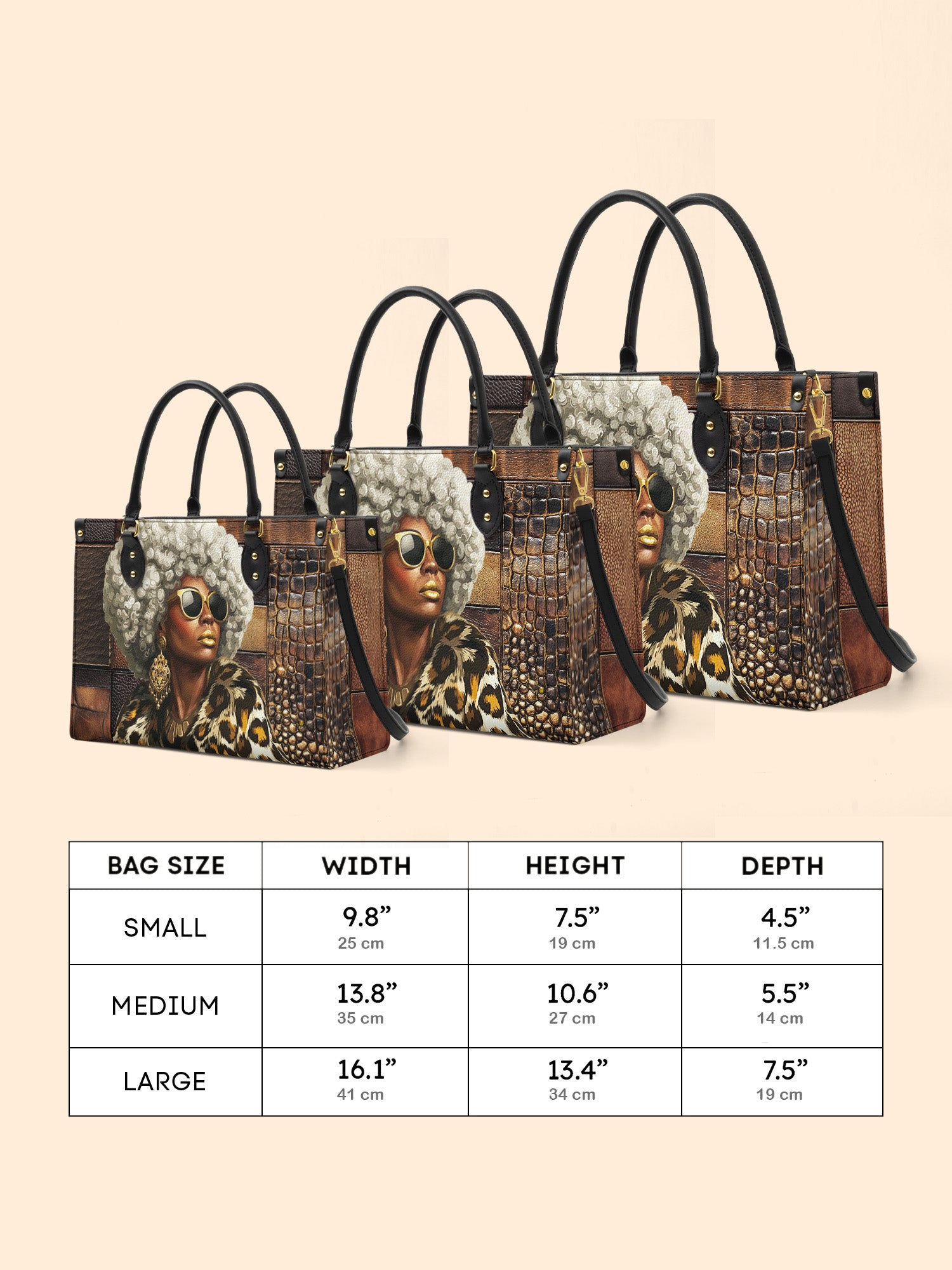 Bronze Leopard Premium Leather Handbag QR0TV260