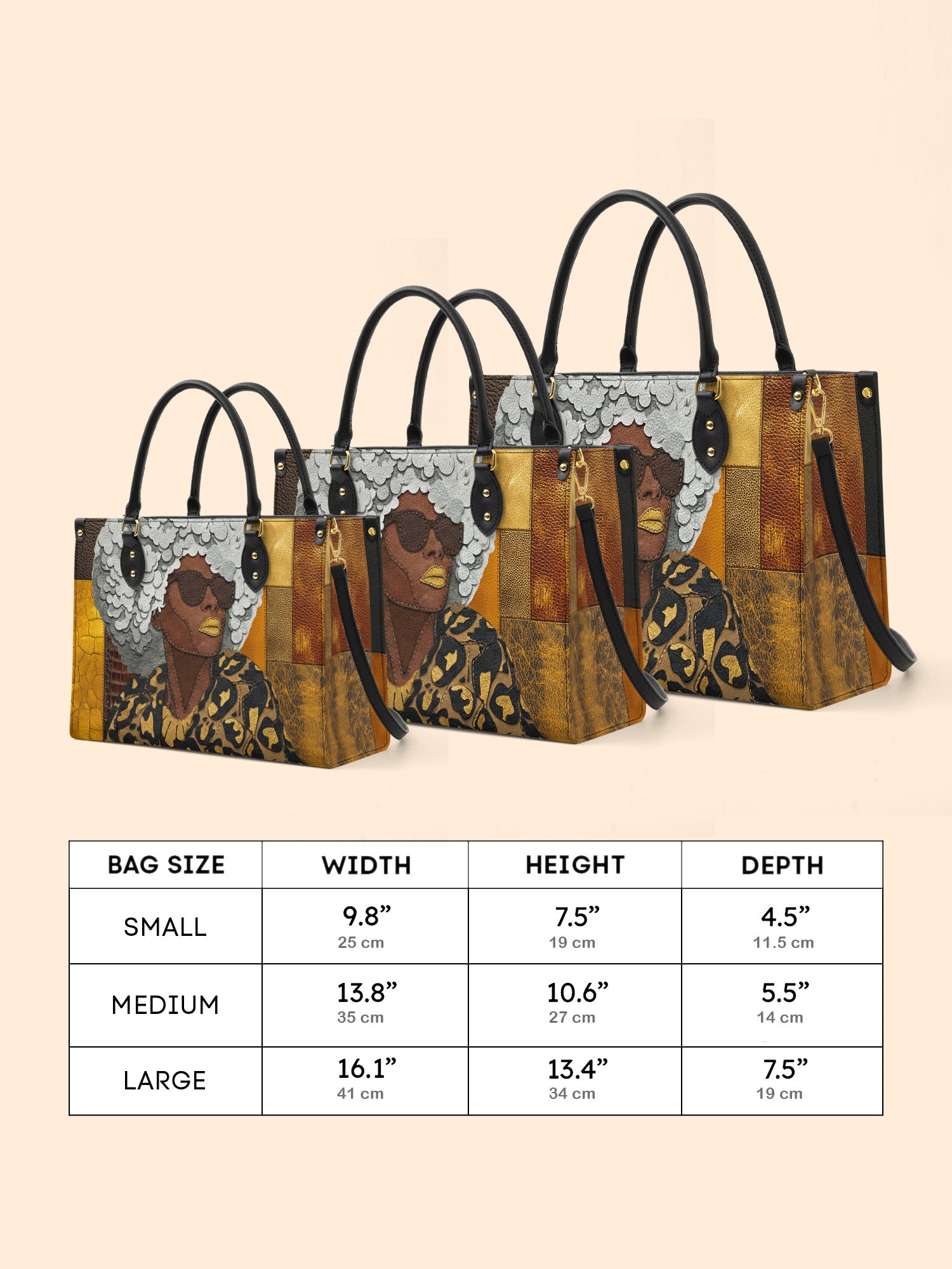 Golden Fierce Premium Leather Handbag QR0TV256