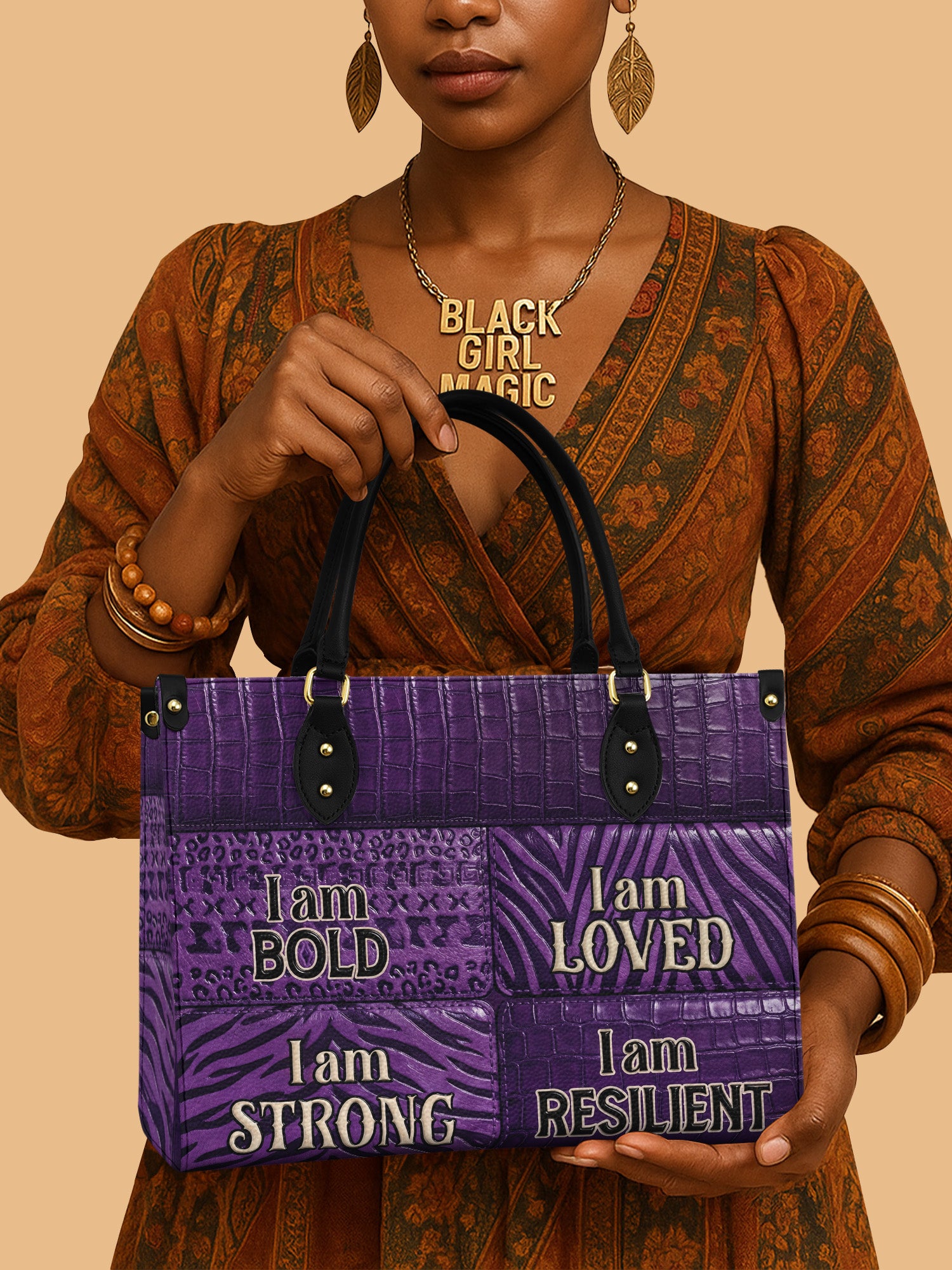 Resilient Spirit Premium Leather Handbag QR0XD1049
