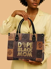 Dope Black Mom Power Premium Leather Handbag QR0TV270