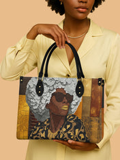 Golden Fierce Premium Leather Handbag QR0TV256