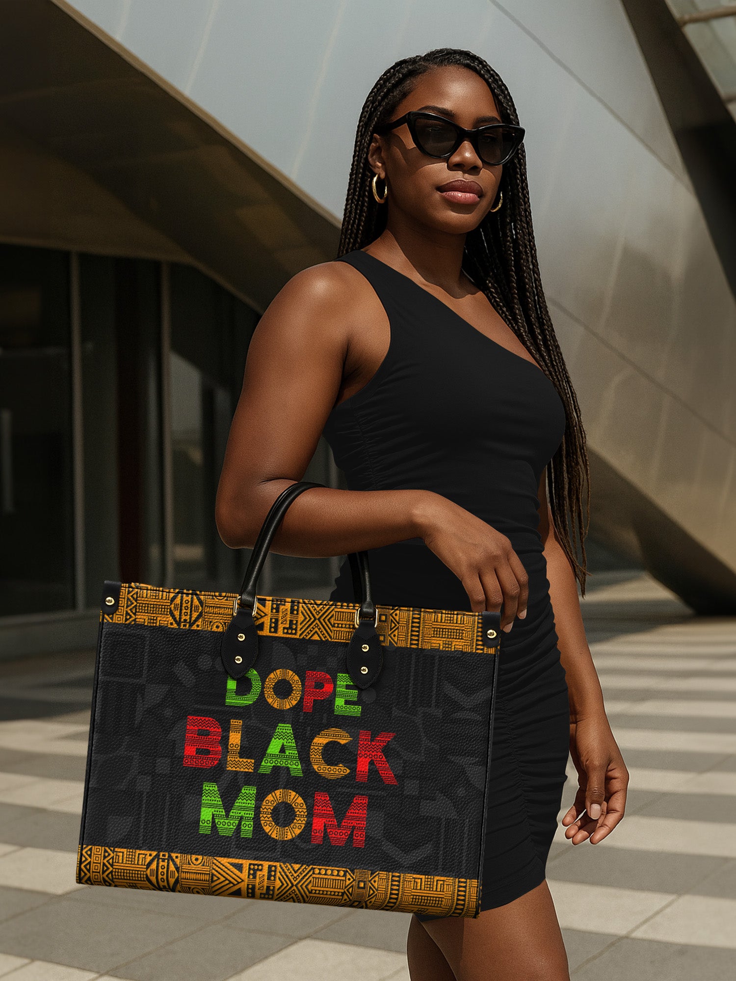 DOPE BLACK MOM Juneteenth Premium Leather Handbag QR0XD1033