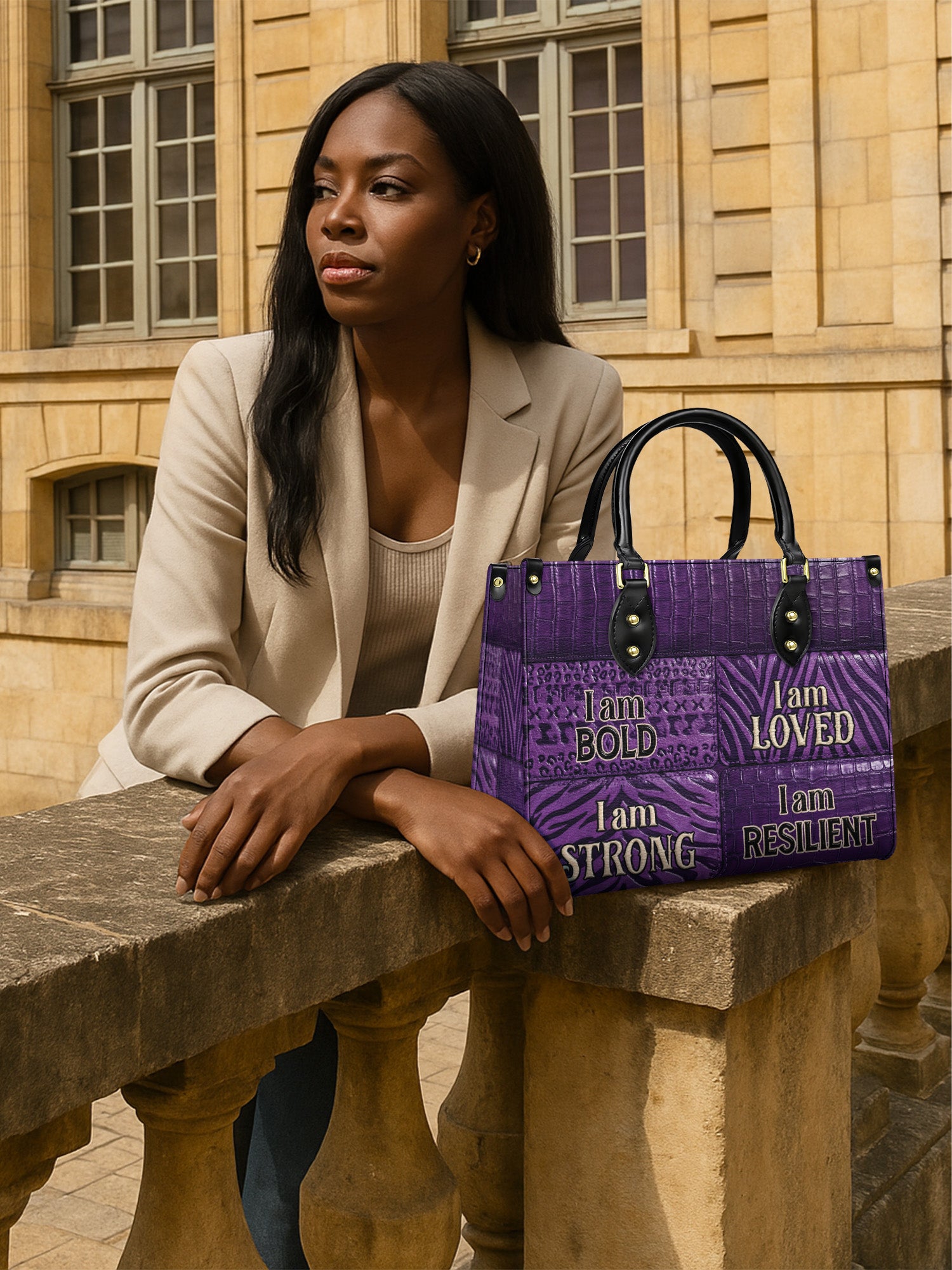 Resilient Spirit Premium Leather Handbag QR0XD1049