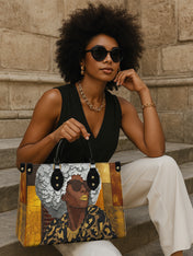 Golden Fierce Premium Leather Handbag QR0TV256