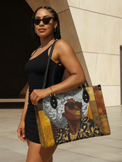 Golden Fierce Premium Leather Handbag QR0TV256