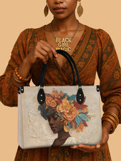 Golden Autumn Radiance Premium Leather Handbag QR0HH212