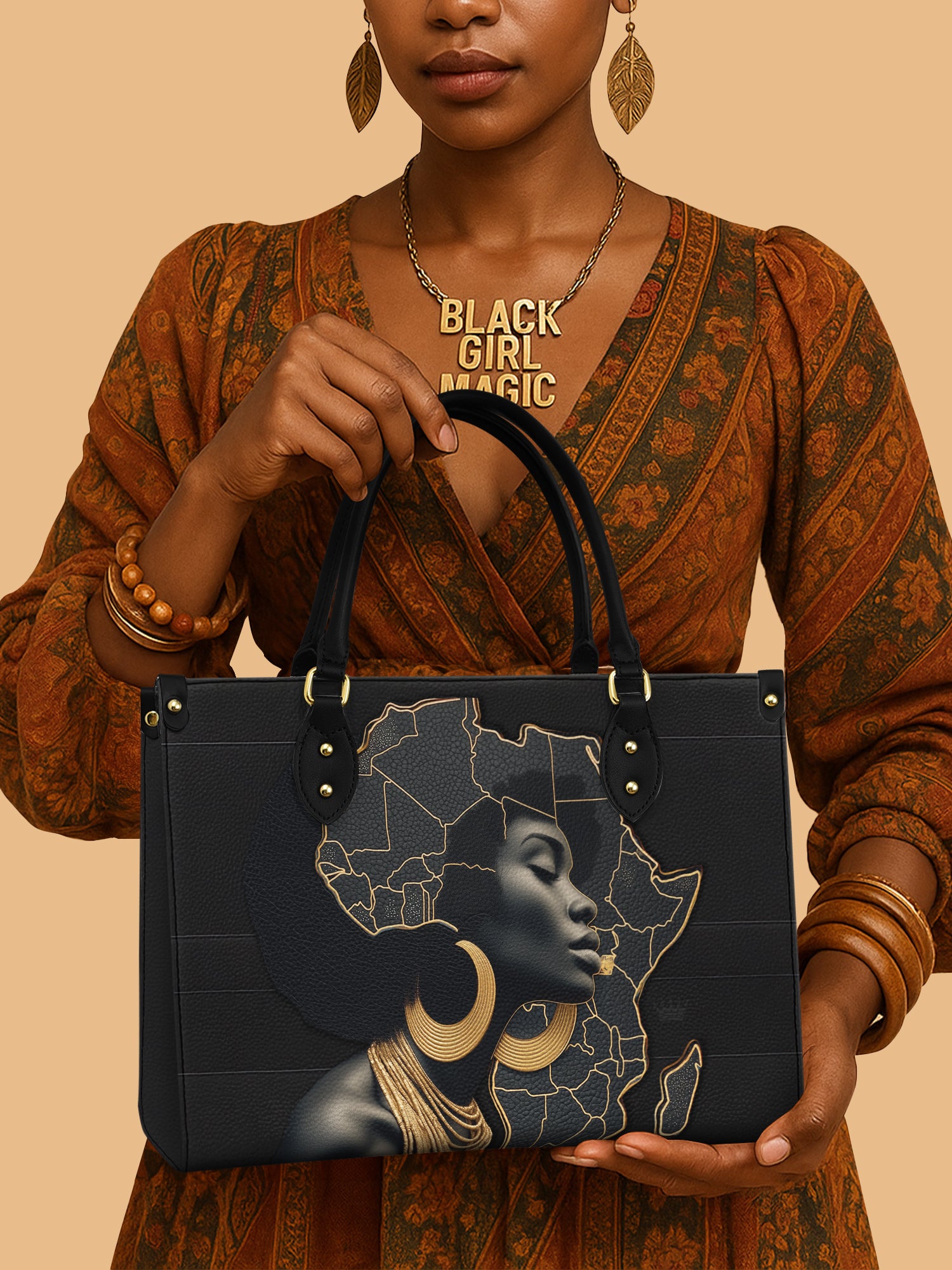 Africa Bound Premium Leather Handbag QR0TD174