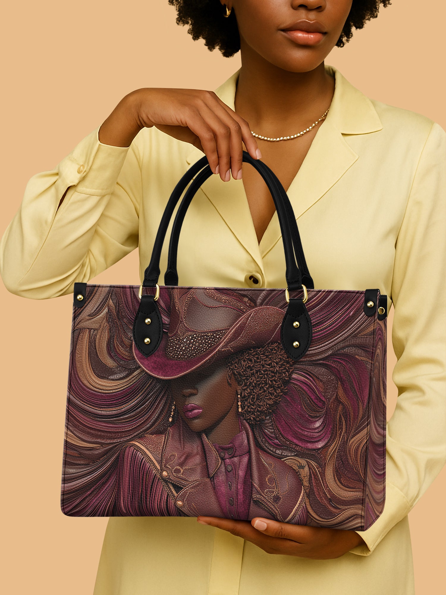 Radiant Melanin Premium Leather Handbag QR0TD229
