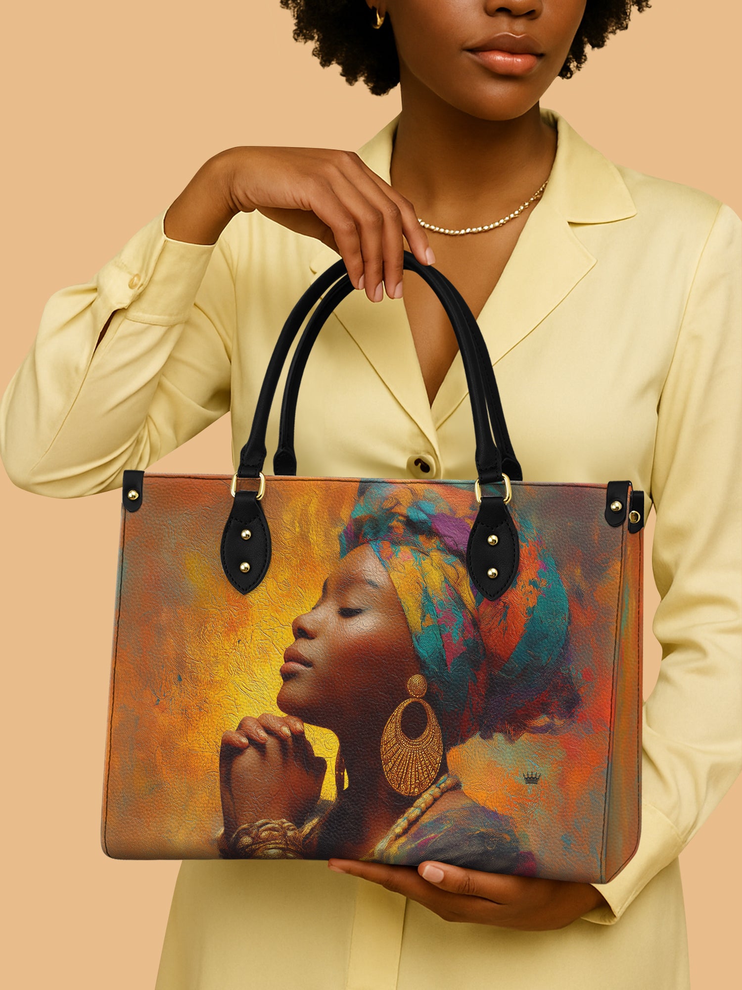Ebon Grace Premium Leather Handbag QR0HH086