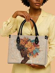 Golden Autumn Radiance Premium Leather Handbag QR0HH212