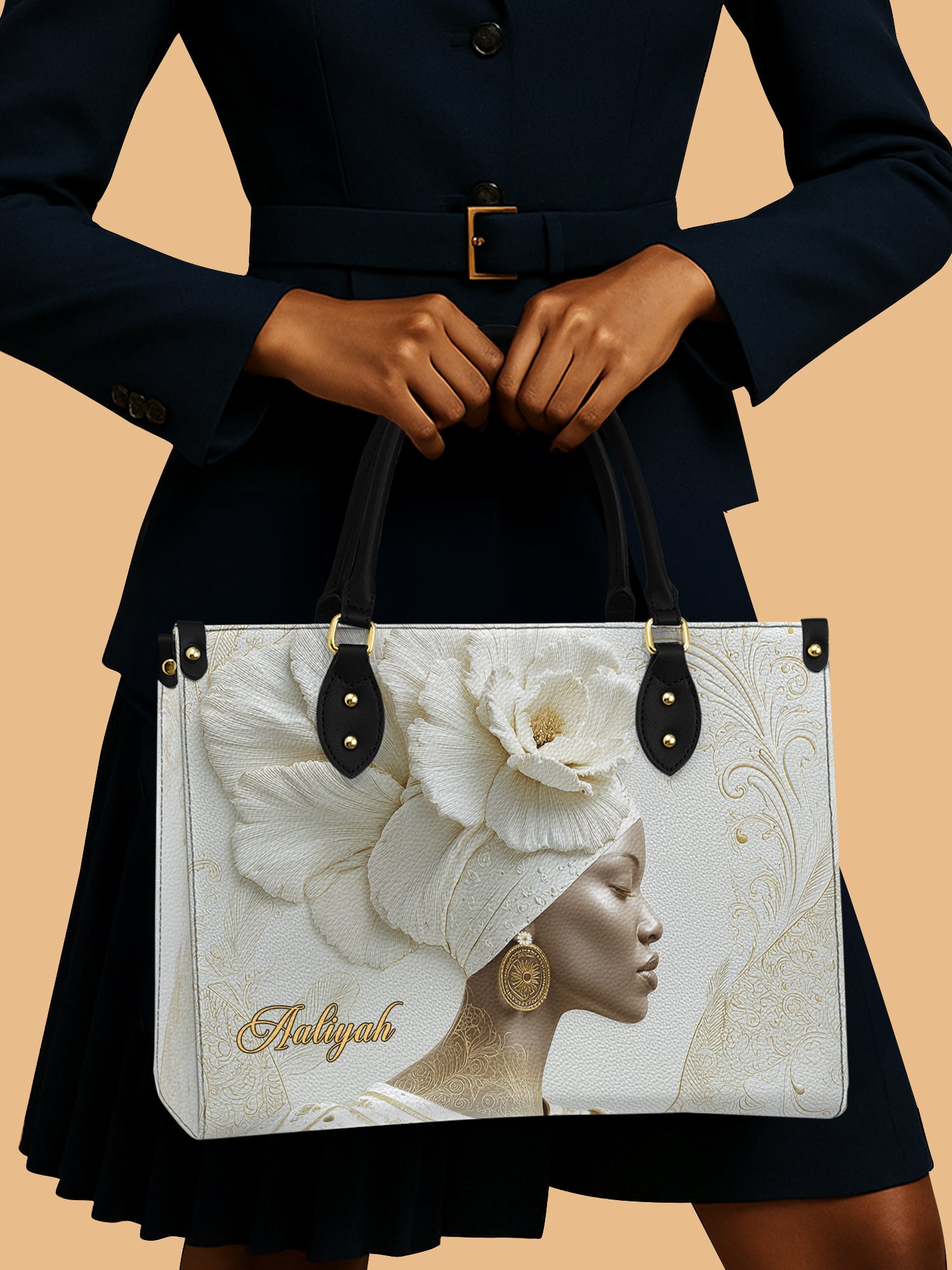 Luminous Bloom Premium Leather Handbag