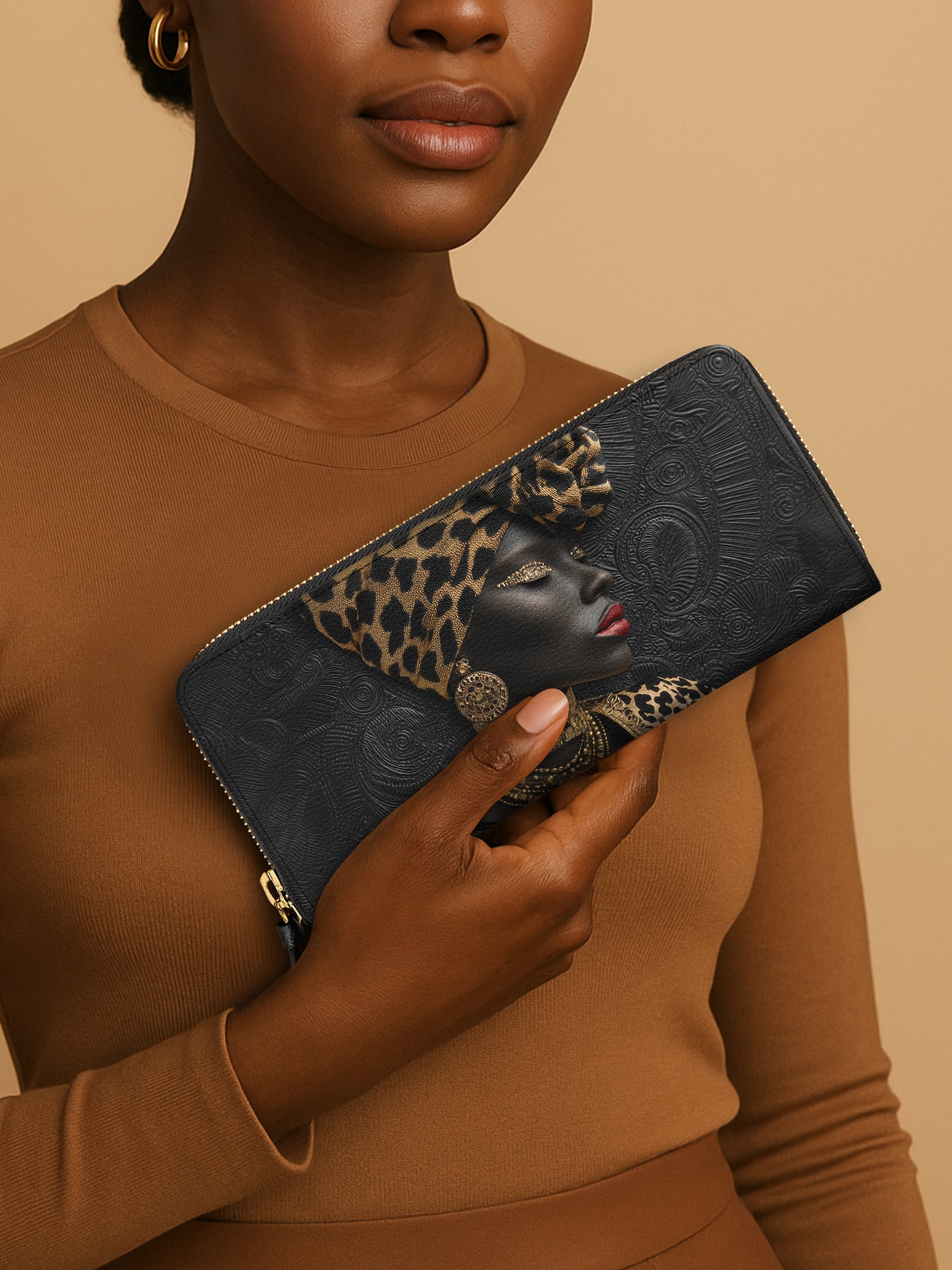 African Grace Slimline Zippy Wallet QR0XD478