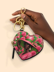 Chosen Bloom Heart Coin Pouch Bag Charm QR0TD708