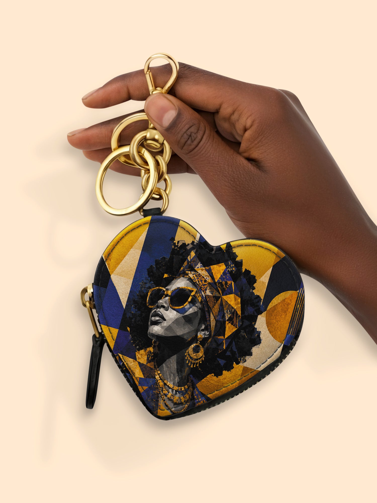 Stellar Grace Heart Coin Pouch Bag Charm QR0HH215