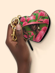 Chosen Bloom Heart Coin Pouch Bag Charm QR0TD708