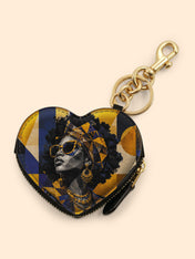 Stellar Grace Heart Coin Pouch Bag Charm QR0HH215
