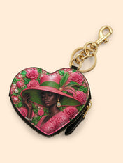 Chosen Bloom Heart Coin Pouch Bag Charm QR0TD708