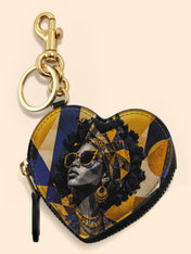 Stellar Grace Heart Coin Pouch Bag Charm QR0HH215