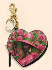 Chosen Bloom Heart Coin Pouch Bag Charm QR0TD708