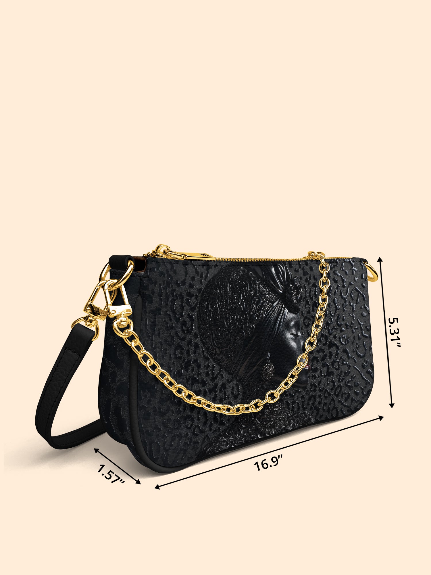 AfroGloss Leopard Classic Zip Pochette QR0XD475