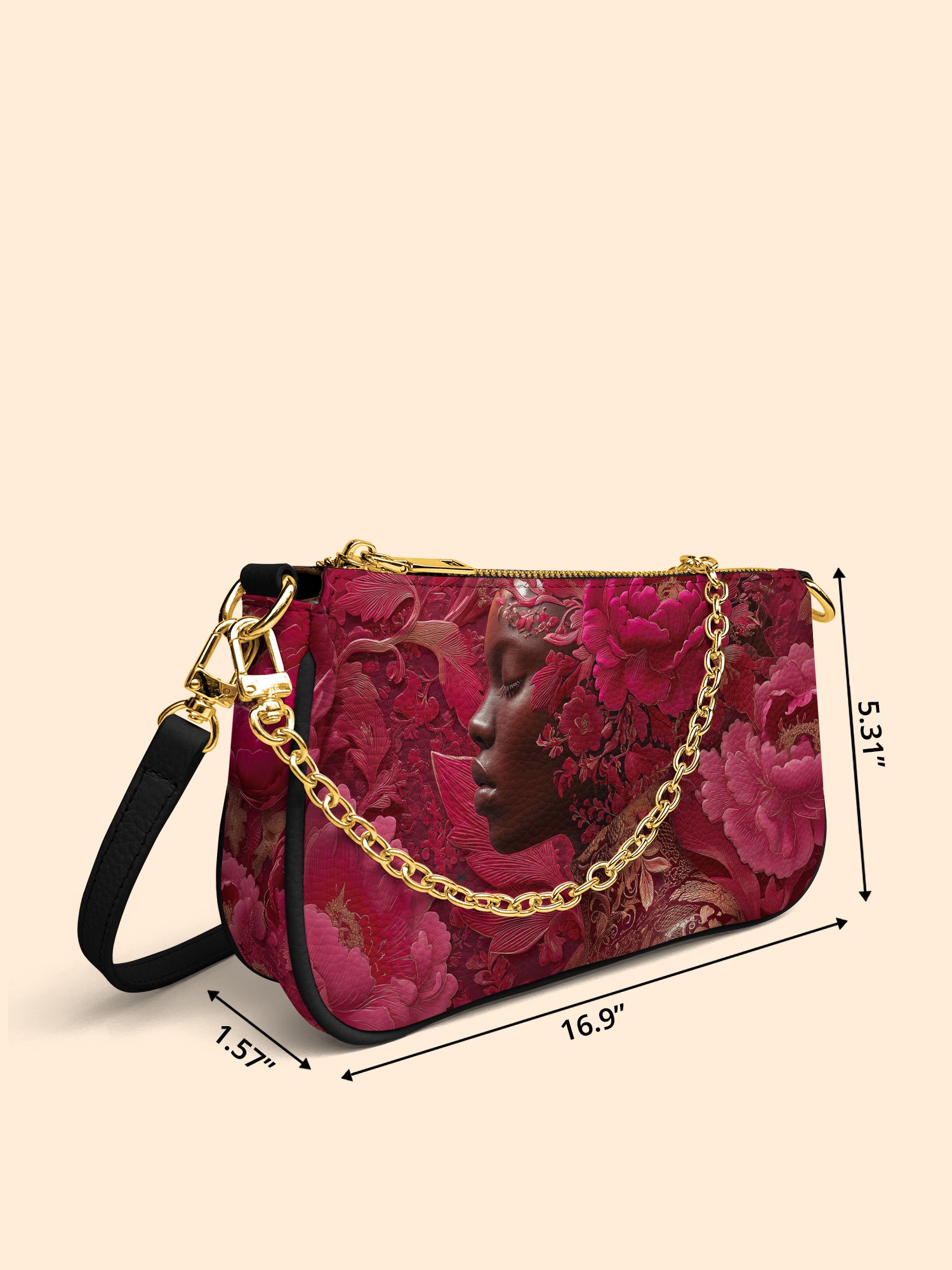 Peony Queen Classic Zip Pochette QR0HH134