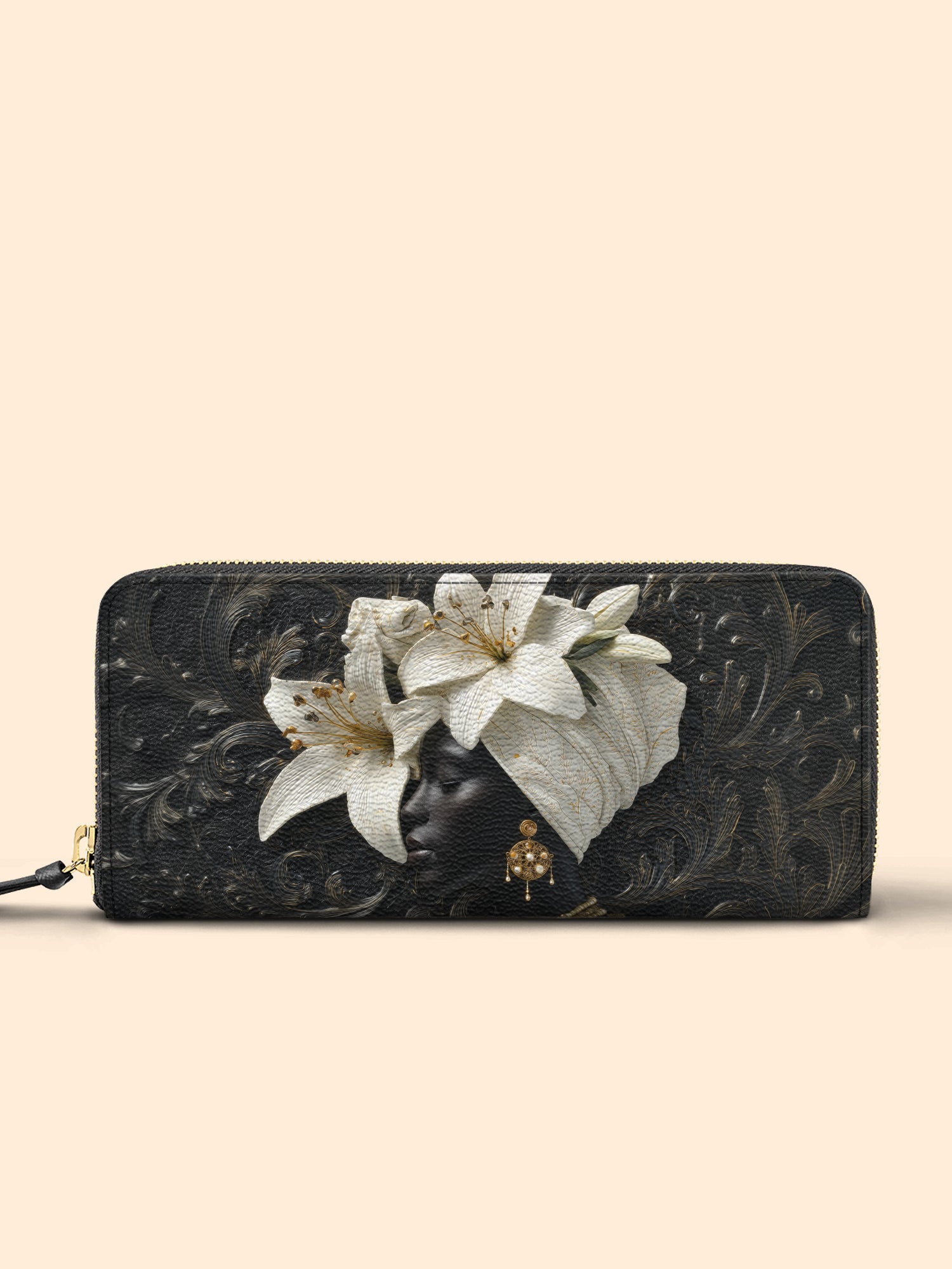 Ivory Lily Goddess Slimline Zippy Wallet QR0XD350