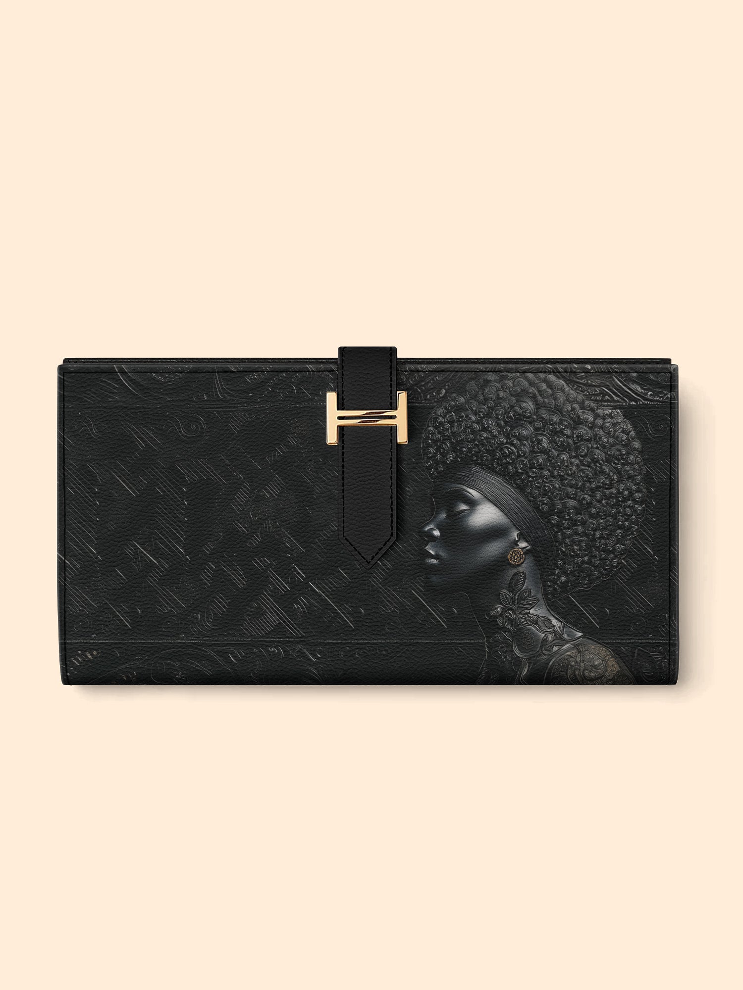 Crowned In Onyx Tab Closure Wallet QR0XD404