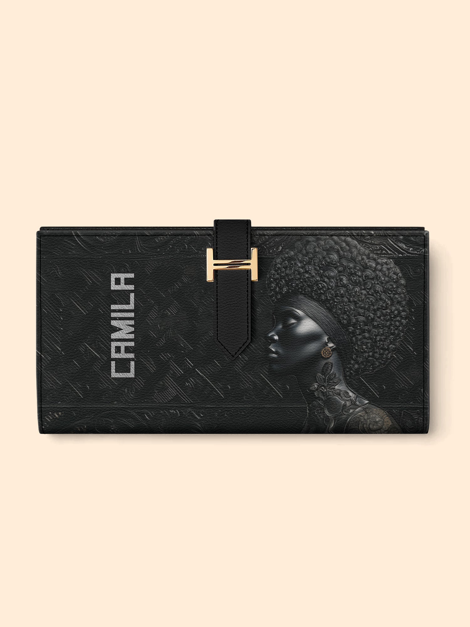 Crowned In Onyx Tab Closure Wallet
