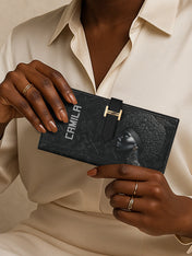Crowned In Onyx Tab Closure Wallet