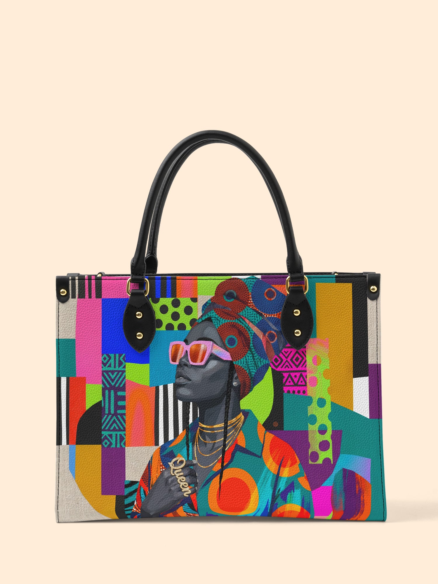 Afro Reverie Premium Leather Handbag QR0TV274