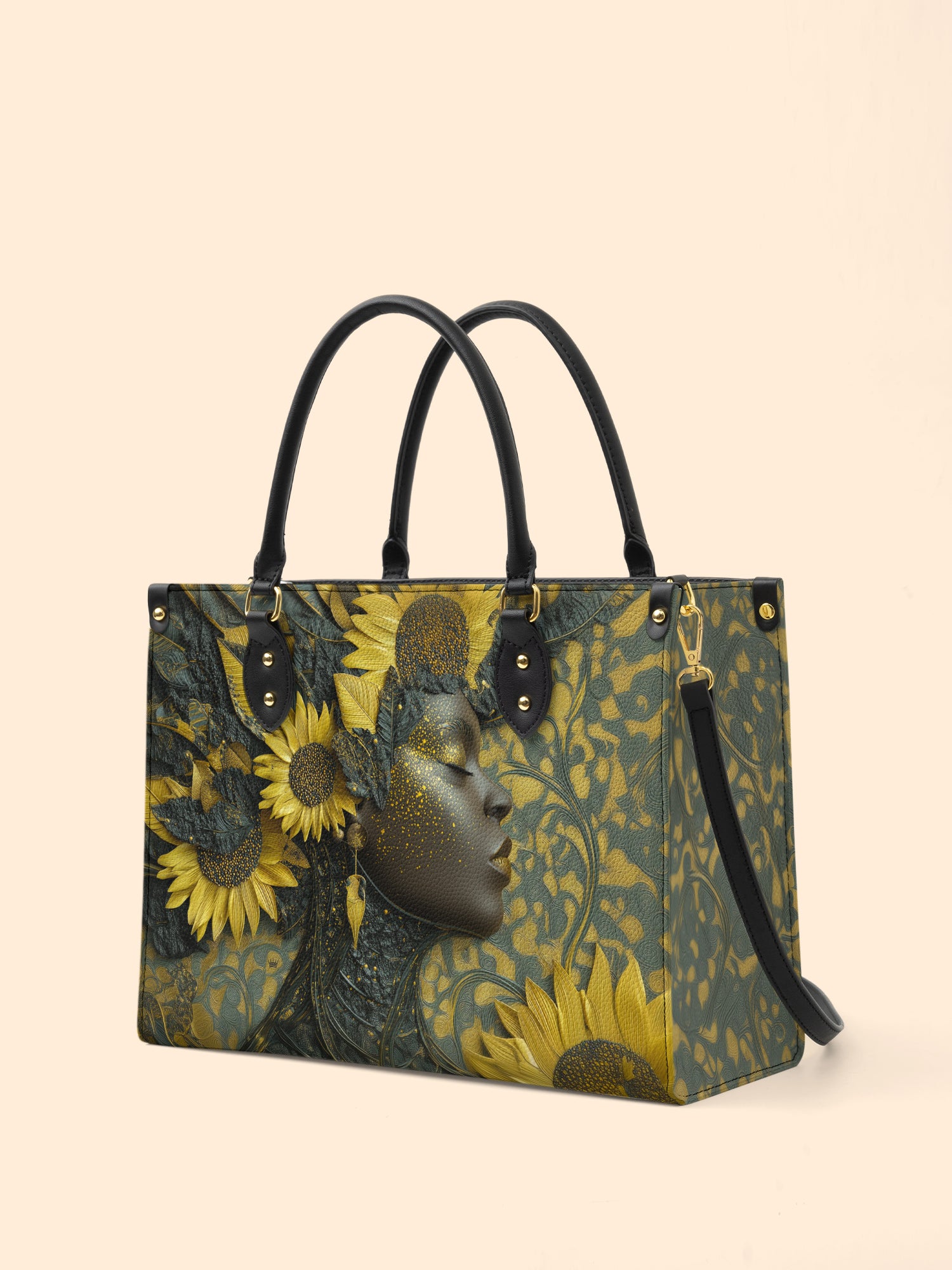 Sunflower Radiance Premium Leather Handbag QR0HH131