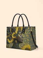 Sunflower Radiance Premium Leather Handbag QR0HH131