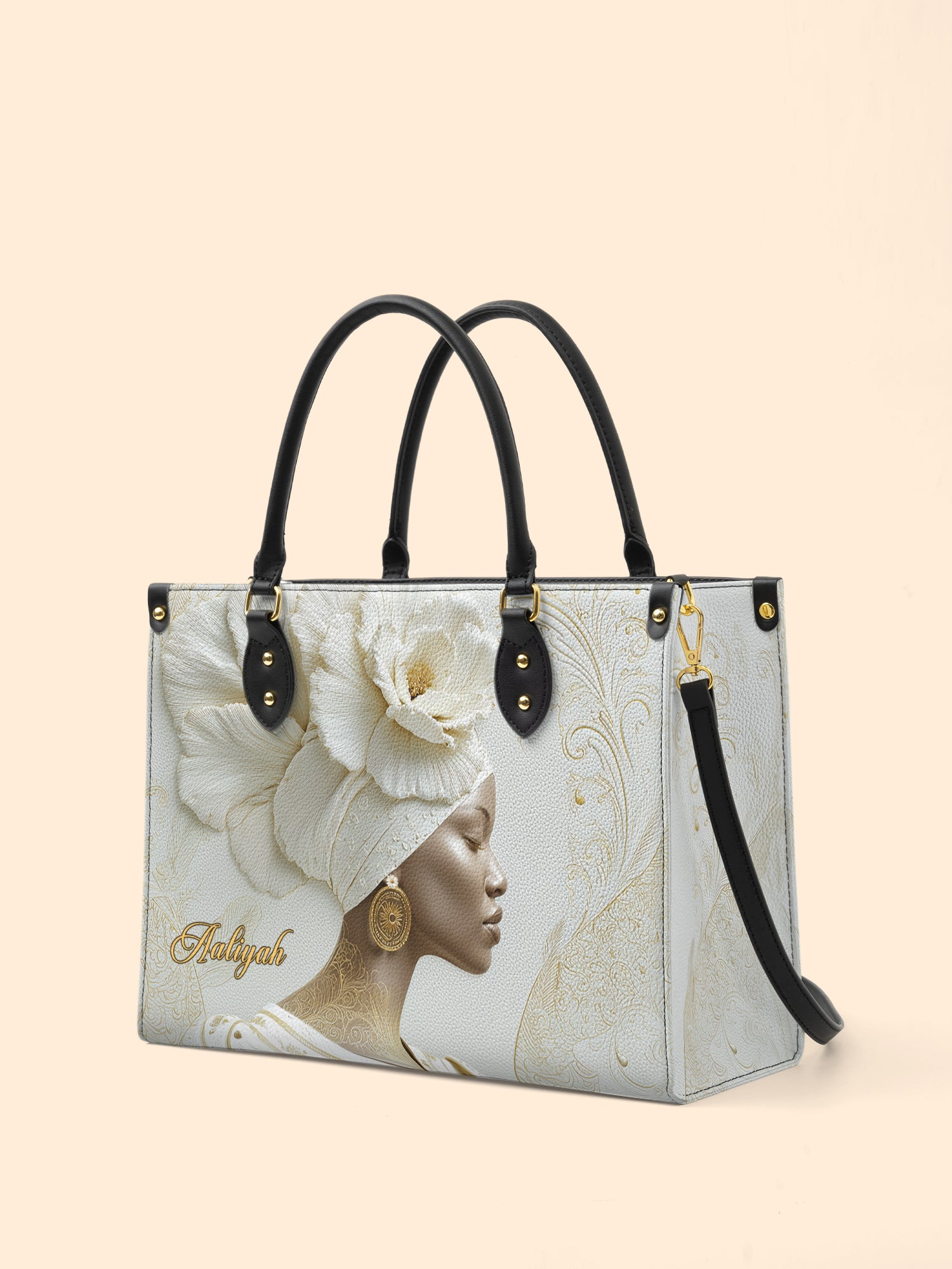 Luminous Bloom Premium Leather Handbag