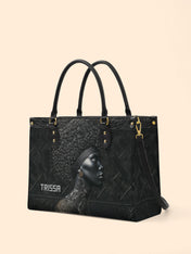 Crowned In Onyx Premium Leather Handbag