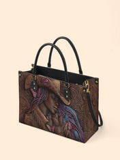 Purple Crown Premium Leather Handbag QR0TD227