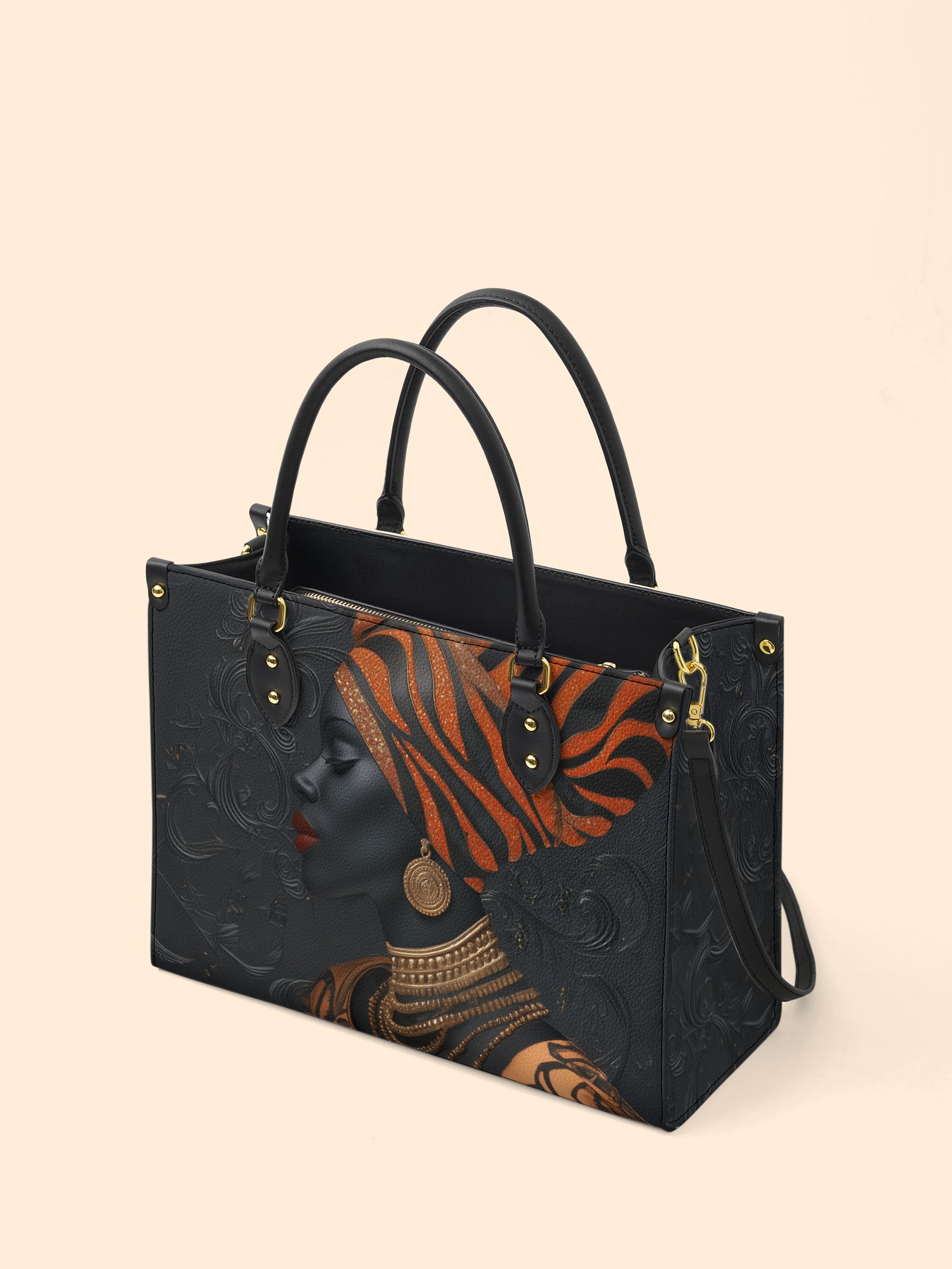 Adinkra Essence Premium Leather Handbag QR0XD456