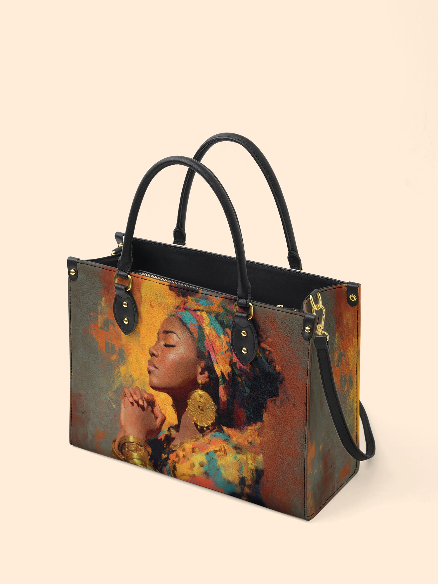 Soulful Prayer Premium Leather Handbag QR0HH089