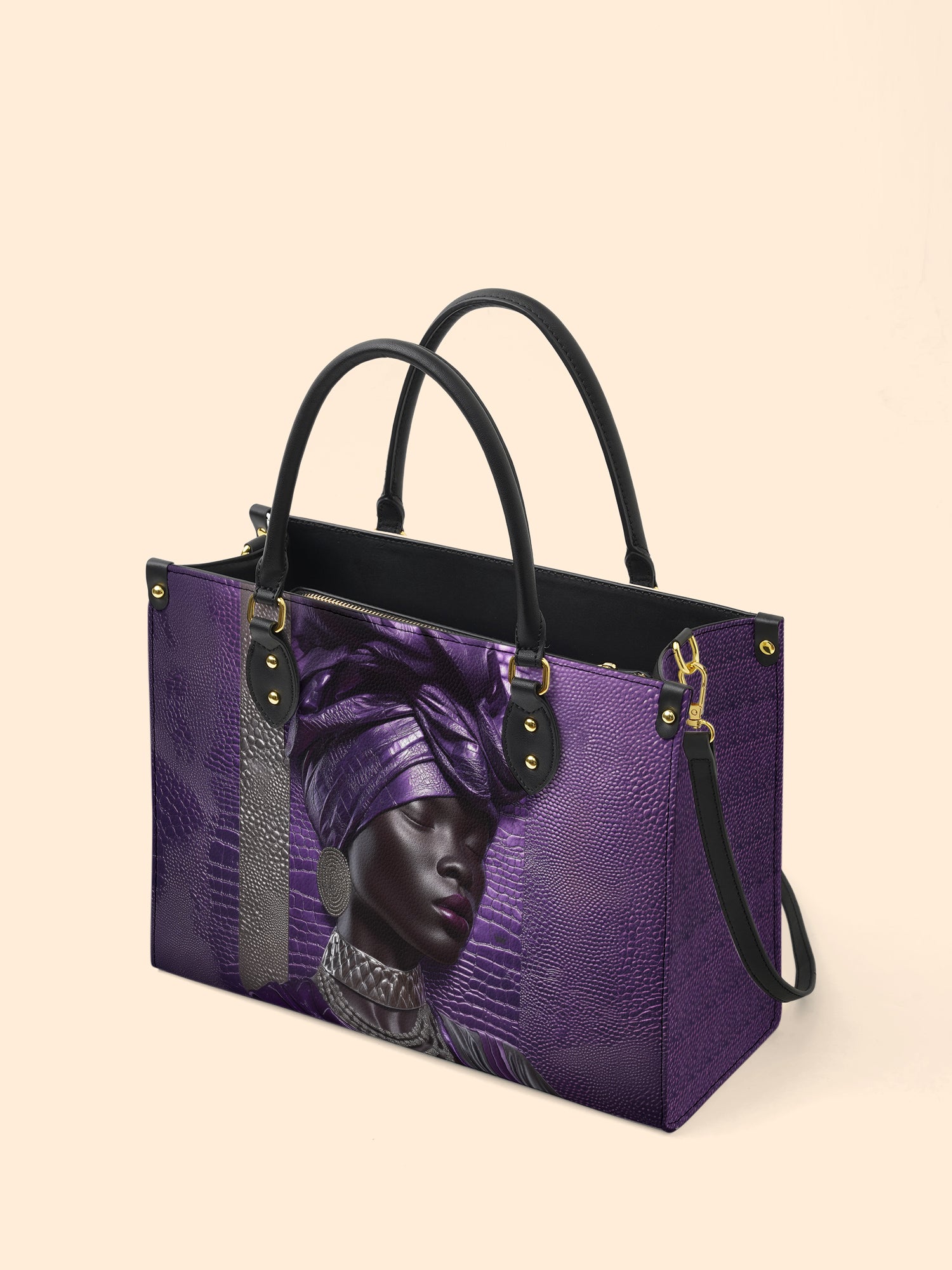 Aveline Noir Premium Leather Handbag QR0XD560