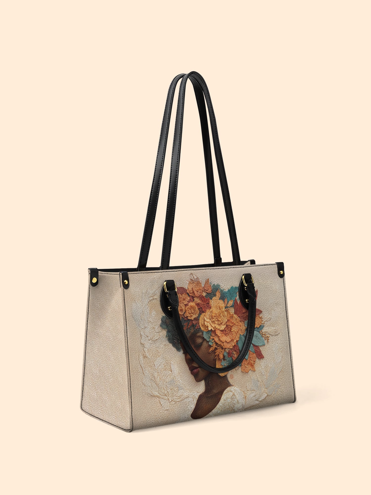 Golden Autumn Radiance Premium Leather Handbag QR0HH212