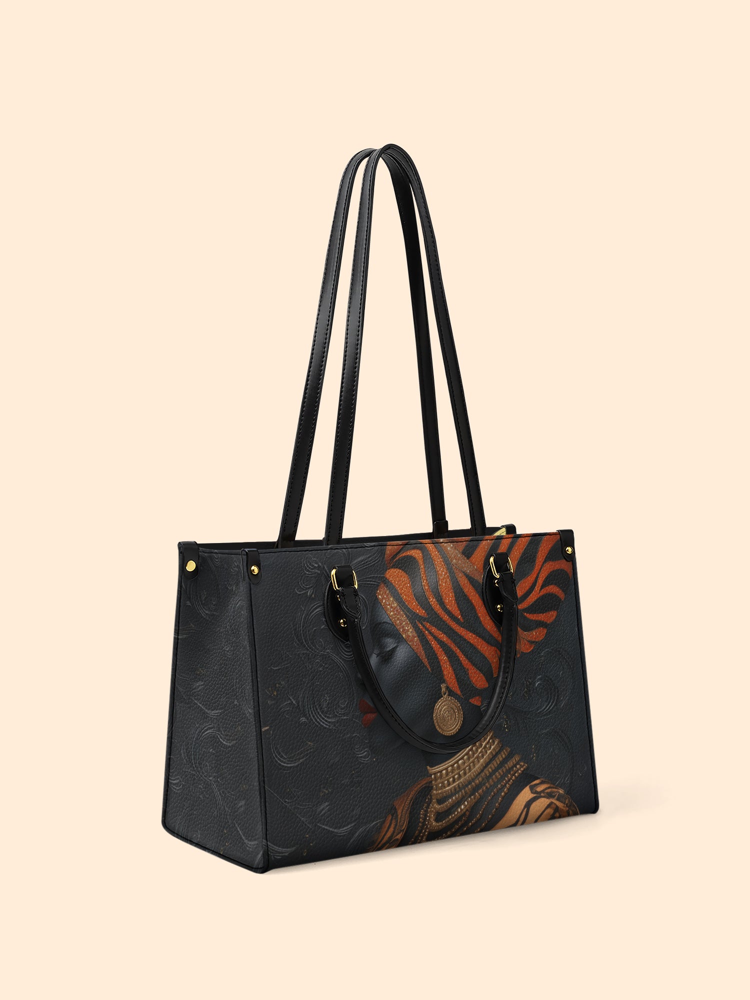 Adinkra Essence Premium Leather Handbag QR0XD456