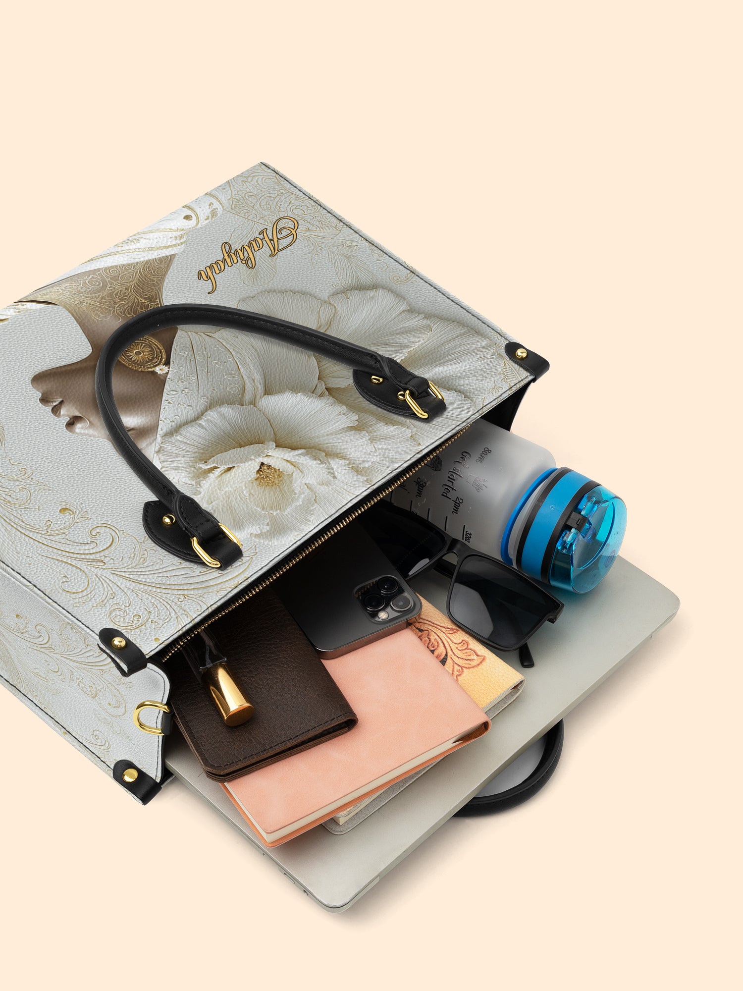 Luminous Bloom Premium Leather Handbag