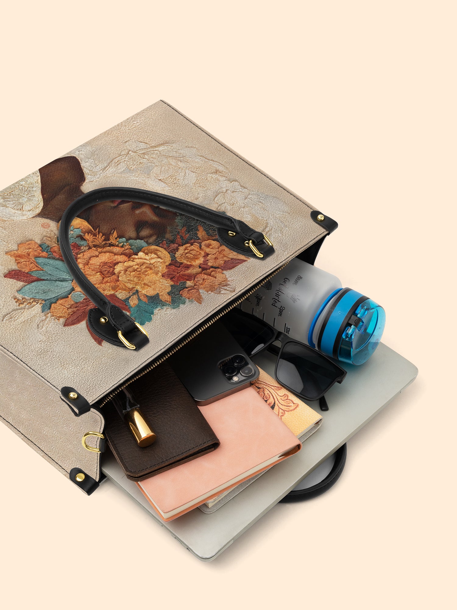 Golden Autumn Radiance Premium Leather Handbag QR0HH212