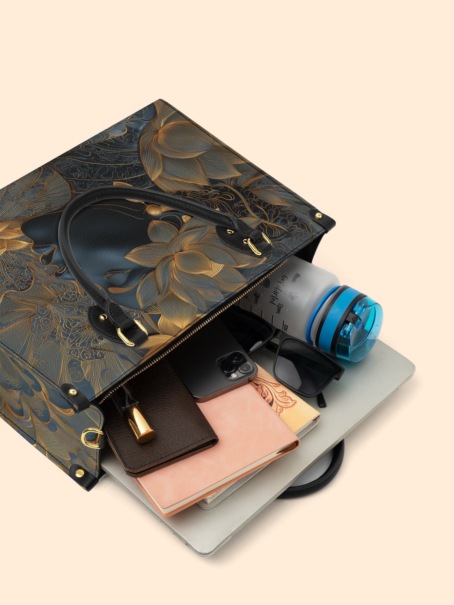 Lotus Grace Premium Leather Handbag QR0HH128